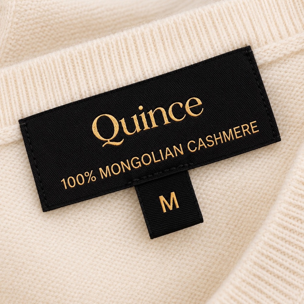 Quince 100% Mongolian Cashmere Crewneck Sweater Ivory Cream Women's Quiet Luxury - Picture 5 of 6